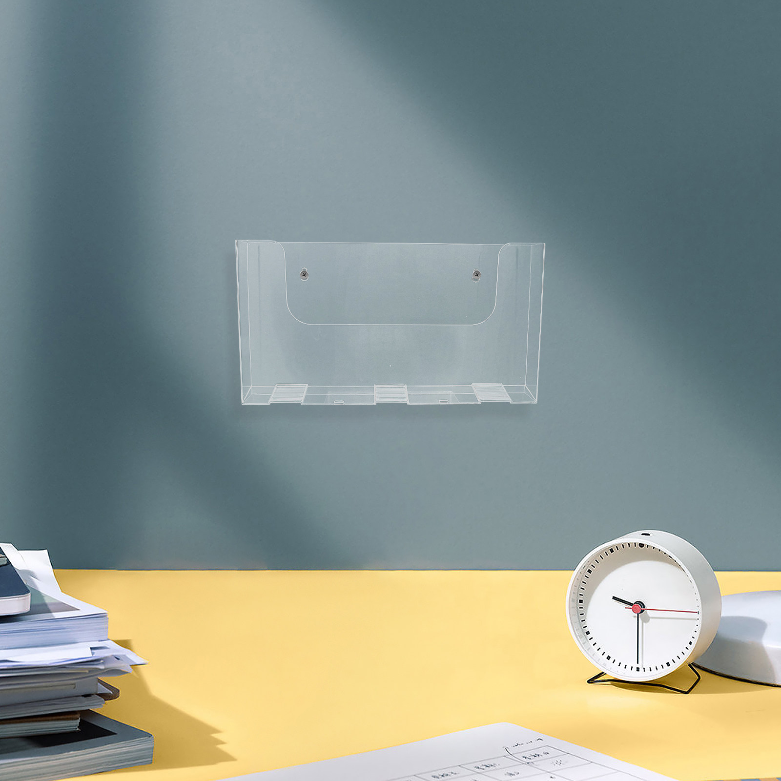 Magazine Holder Rack - 2個セット アクリル製 壁掛けファイルホルダー 透明 大容量 マガジンディスプレイスタンド