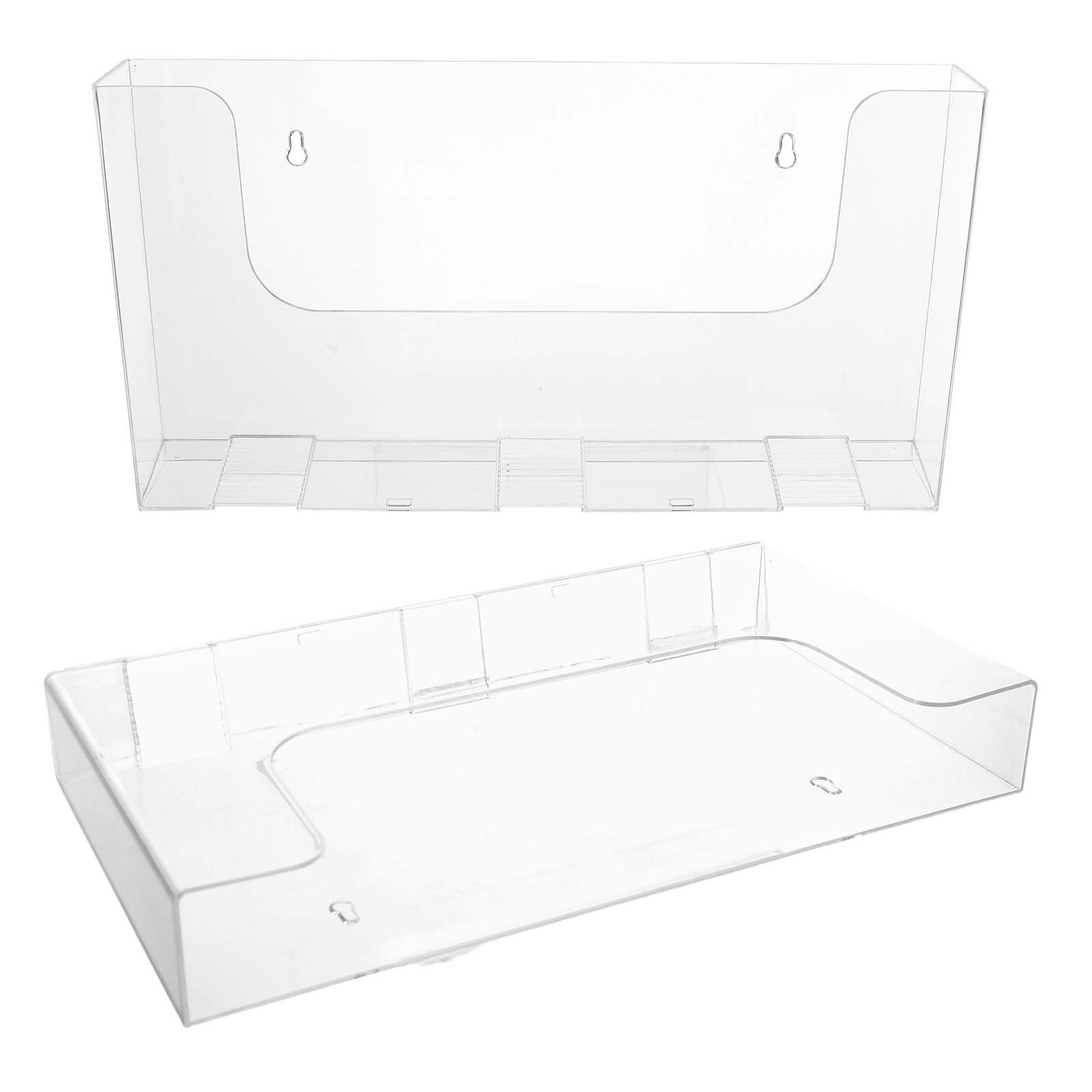 Magazine Holder Rack - 2個セット 壁掛けファイルホルダー アクリル製 透明 マガジンラック 大容量