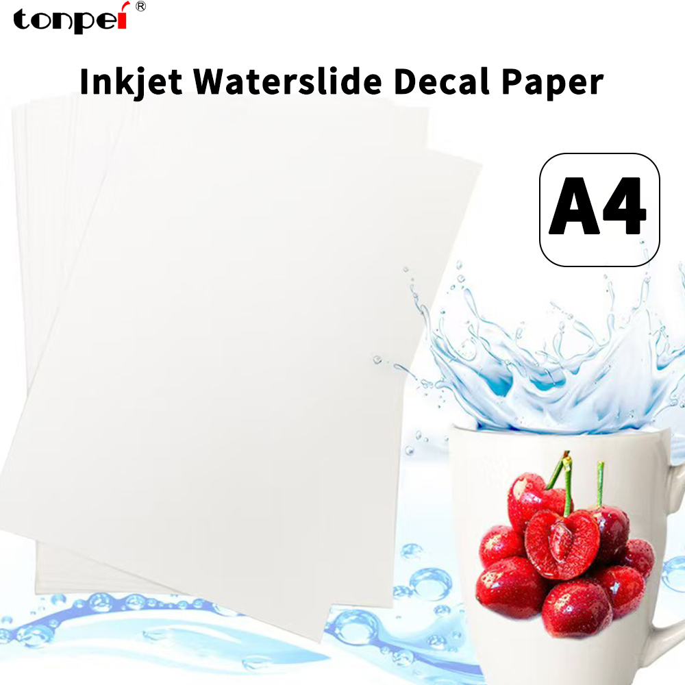 Ink Blotter Paper - 10/20 枚 A4 インクジェットウォータースライドデカール転写紙白 DIY マグカップ磁器電話ケースガラス金属クリスタル
