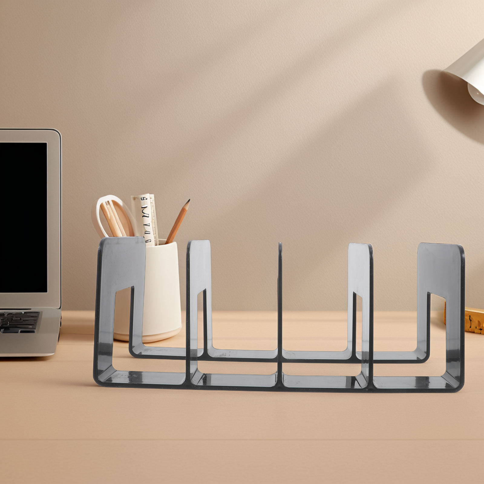 Magazine Holder Rack - 本棚用ブックホルダー デスクトップオーガナイザー マガジンラック 収納 ブックエンド 重い本用