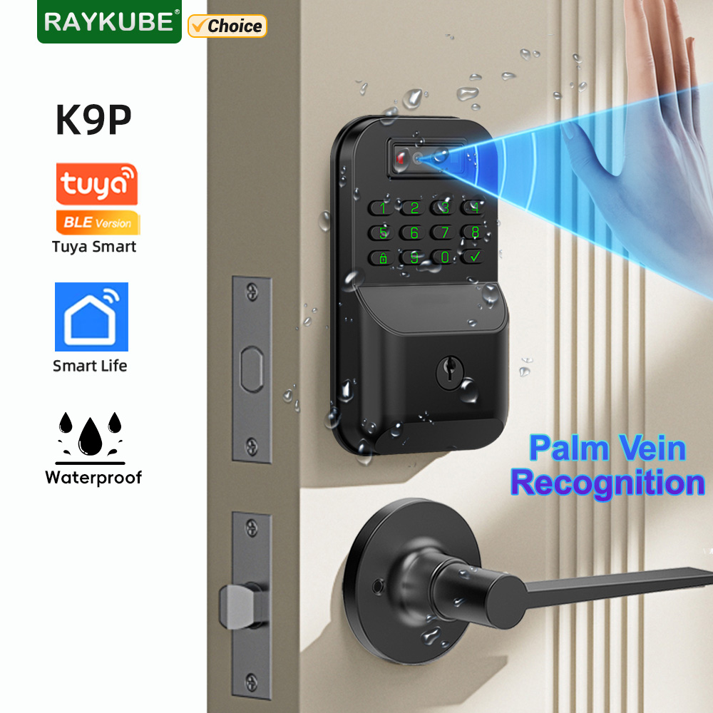 Letter Opener Brass - RAYKUBE K9P 防水 Tuya Bluetooth 手のひら静脈認識デジタル電子スマートドアロックパスワード/キー/APP