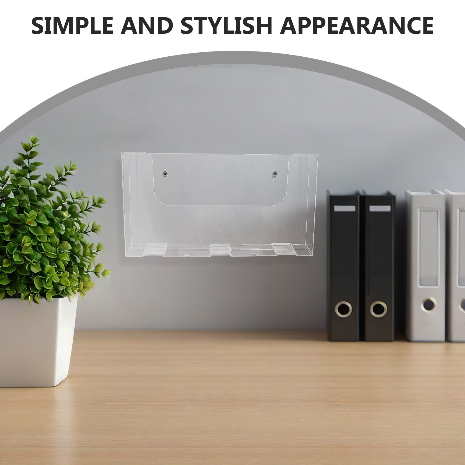 2個セット アクリル製 壁掛けファイルホルダー 透明 大容量 - Magazine Holder Rack のレビューと価格