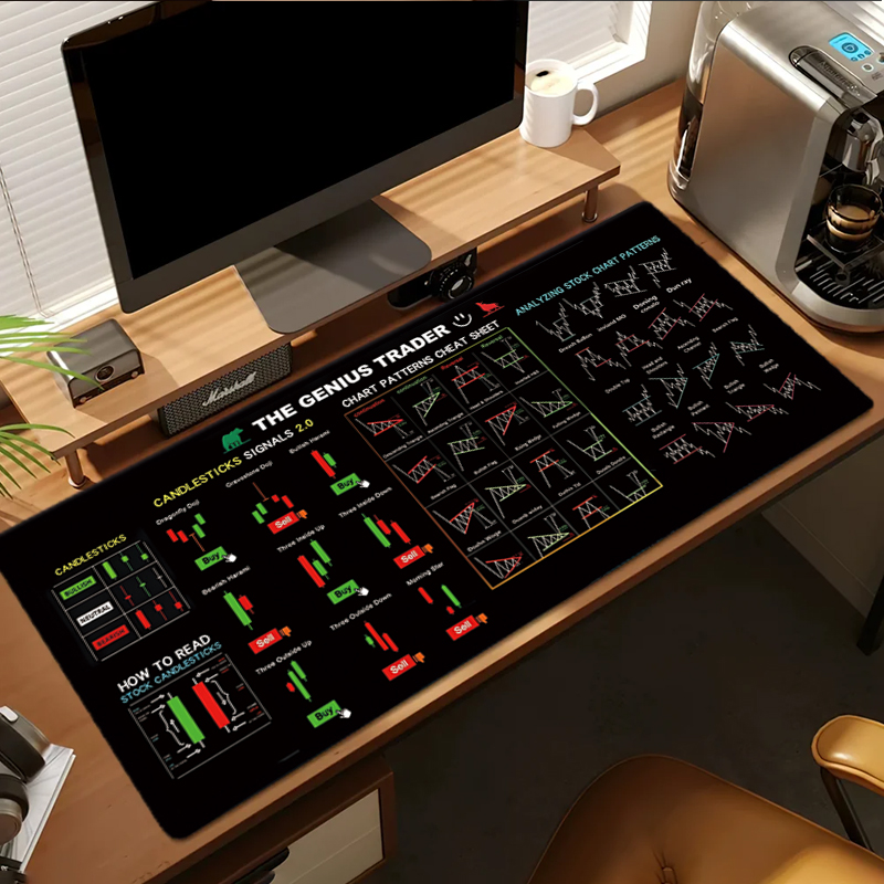 EXCO株式市場トレーダー革製マウスパッド、大型キャンドルス - Leather Desk Pad のレビューと価格