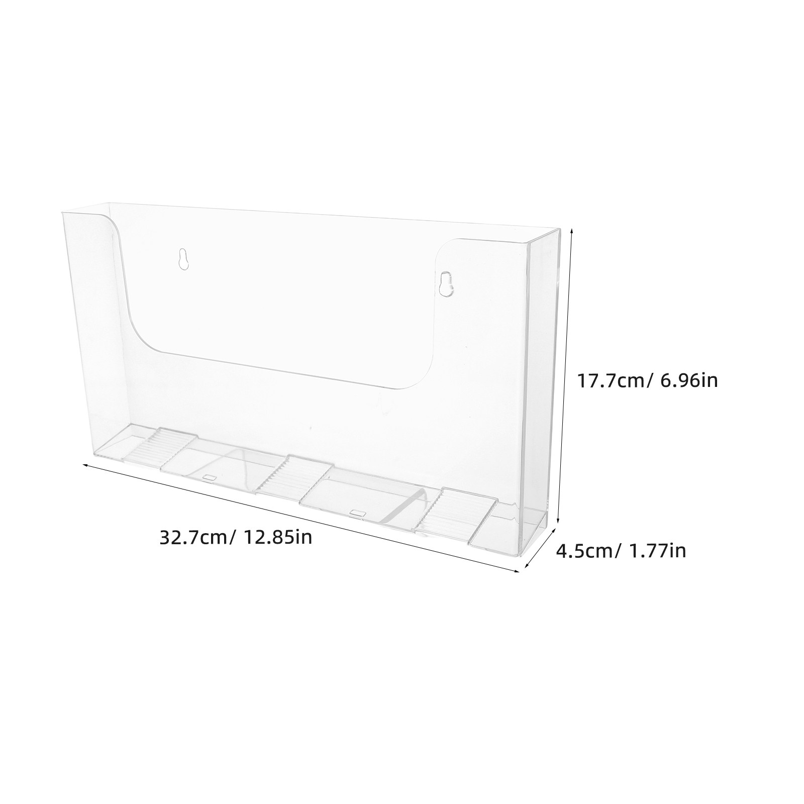 2個セット 壁掛けファイルホルダー アクリル製 透明 マガジ - Magazine Holder Rack のレビューと価格