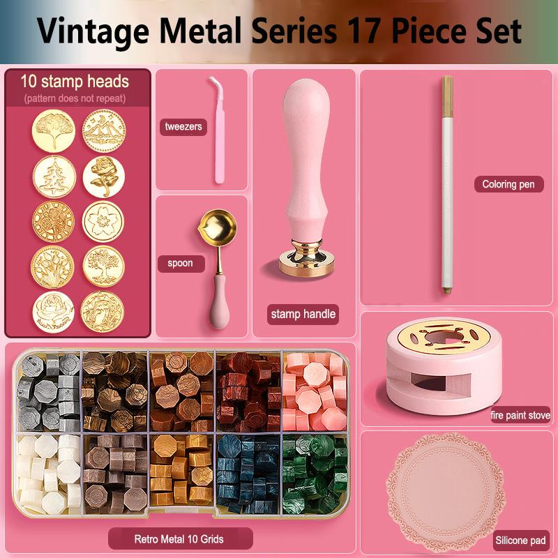 ワックスシールスタンプセット 漆塗りスタンプ シーリングワッ - Wax Seal Stamp Set のレビューと価格