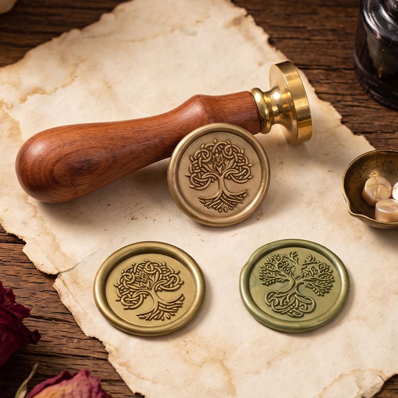 ツリーシリーズ ワックスシールスタンプセット（ハンドル1本＋ - Wax Seal Stamp Set のレビューと価格