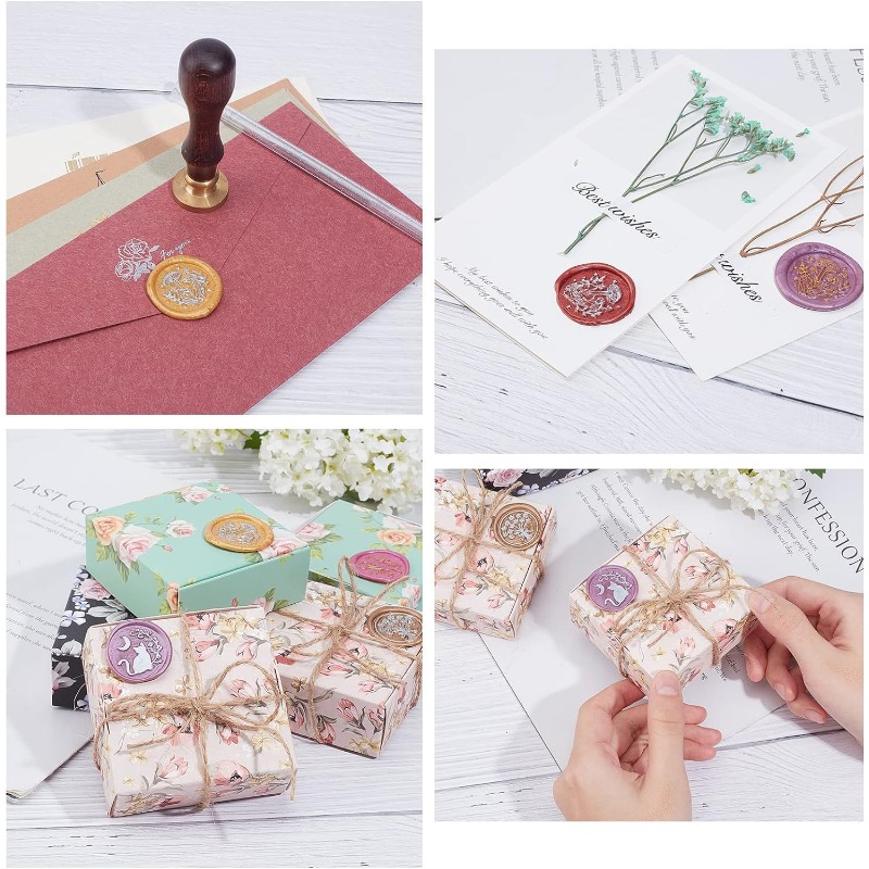 1 セット城ワックスシールスタンプ花火ヴィンテージシーリング - Wax Seal Stamp Set のレビューと価格