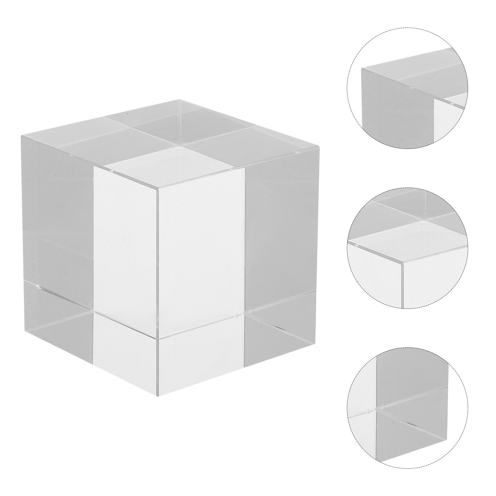 正方形クリスタルペーパーウェイト 透明な重いガラスブロック  - Book Weight Glass のレビューと価格
